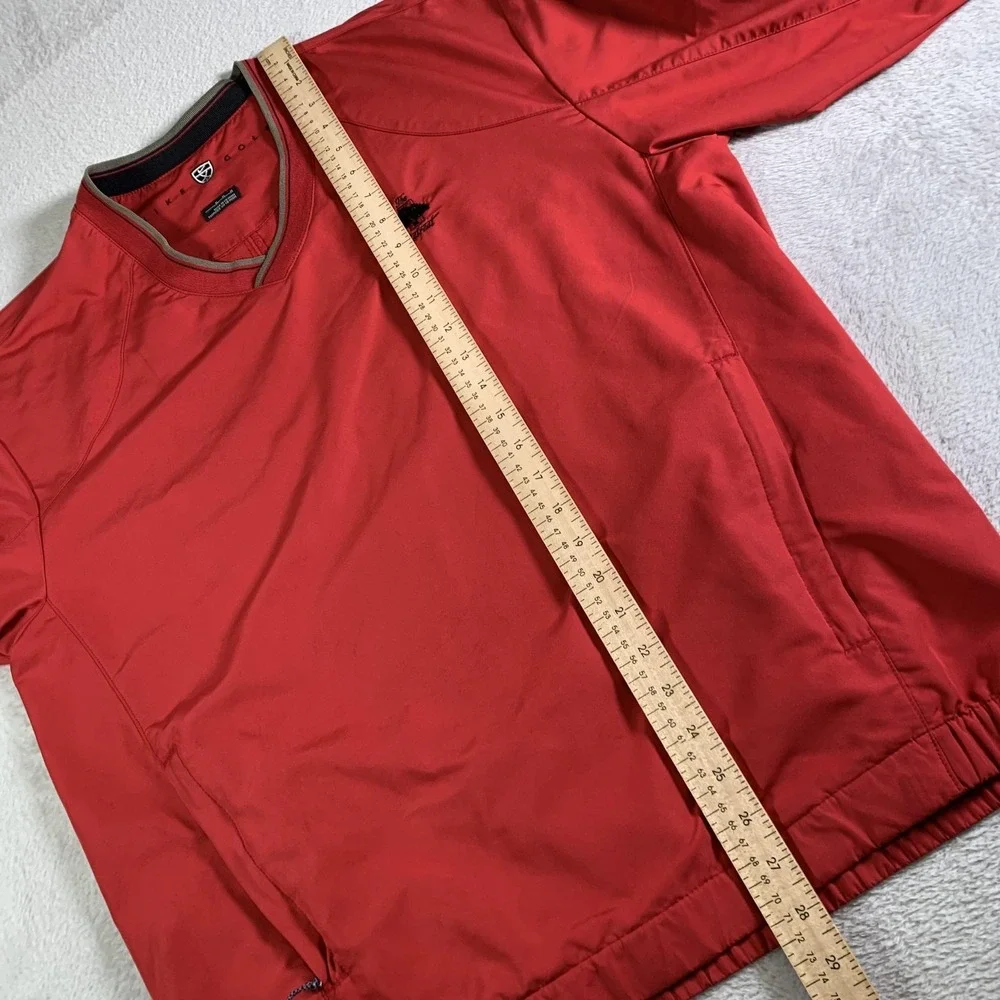 Nike Golf Jacket Mens Medium Red V-Neck‎ Pullover The Retreat Windbreaker Coat